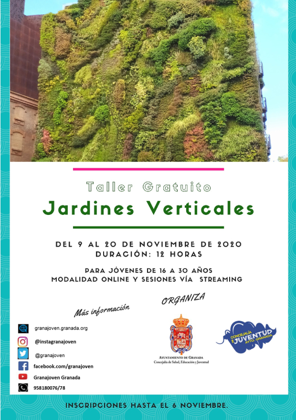 Taller gratuito online  “Jardines Verticales”.